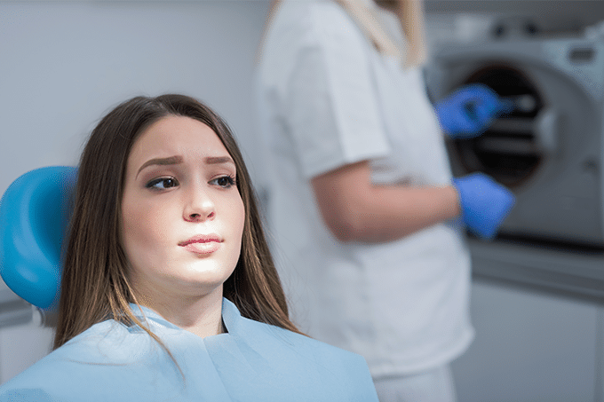 paciente con ansiedad y miedo al dentista